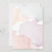 Pastel Florals Alkohol Tinte Brunch und Bubbly Einladung (Rückseite)