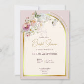 Pastel Florals Bridal Dusche Einladung (Vorderseite)