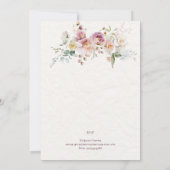 Pastel Florals Bridal Dusche Einladung (Rückseite)
