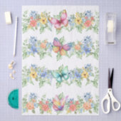 Pastel Florals & Butterflies Decoupage Paper Seidenpapier (Handwerk)
