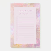 Pastel Florals Chic Script Personalized Post-it Klebezettel (Vorderseite)