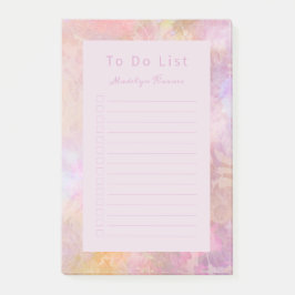 Pastel Florals Chic Script Personalized Post-it Klebezettel