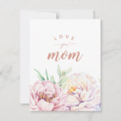 Pastel Florals Liebe Mama Minimalistische Flachkar (Vorderseite)
