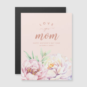 Pastel Florals Liebe Mama Minimalistische Magnet-K Magnetkarte
