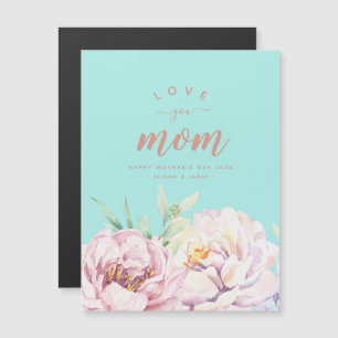 Pastel Florals Liebe Mama Minimalistische Magnet-K Magnetkarte