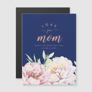 Pastel Florals Liebe Mama Minimalistische Magnet-K Magnetkarte