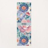Pastel Florals Watercolor Benutzerdefiniertes Must Yogamatte (Vorderseite)