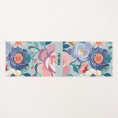 Pastel Florals Watercolor Benutzerdefiniertes Must Yogamatte (Vorderseite (Horizontal))