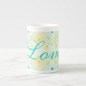 Pastel Flower China Tasse mit Blues (Vorderseite)