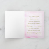 Pastel Flower Christmas Greeting Card Karte (Innenseite)