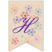 Pastel Flower Happy Birthday Wimpelkette (Zweite Fahne)