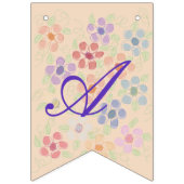 Pastel Flower Happy Birthday Wimpelkette (Dritte Fahne)