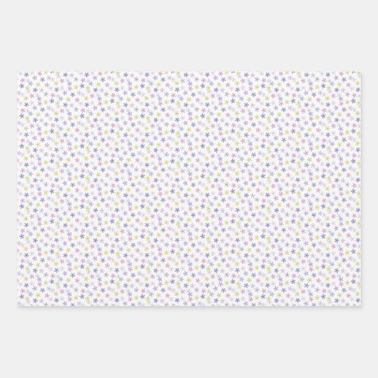 Pastel flowers geschenkpapier set (Vorderseite 3)