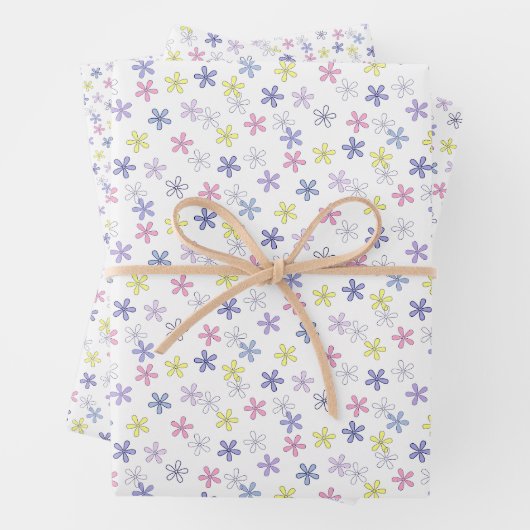 Pastel flowers geschenkpapier set (Beispiel)