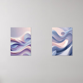 Pastel Flows Layers - Abstrakte Kunst für Ruhe & C Bilderwand Sets