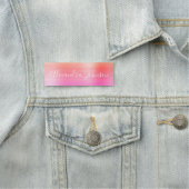 Pastel Foil Modern Beruflich Namensschild (Beispiel)