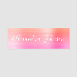 Pastel Foil Modern Beruflich Namensschild