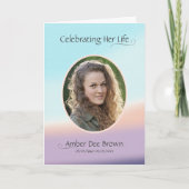 Pastel Foto Beerdigung Folkloreprogramm Programm (Vorderseite)