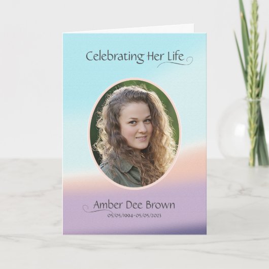 Pastel Foto Beerdigung Folkloreprogramm Programm (Vorderseite)