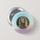 Pastel Foto Life Celebration Button (Vorne & Hinten)