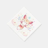 Pastel Fox Babydusche Serviette (Ecke)