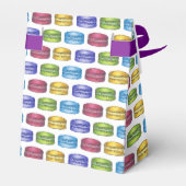 Pastel French Macaron Cookie Brautparty Geschenkschachtel (Rückseite)