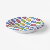 Pastel French Macaron Cookie Brautparty Pappteller (Gewinkelt)