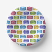 Pastel French Macaron Cookie Brautparty Pappteller (Vorderseite)