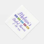 Pastel French Macaron Cookie Brautparty Serviette (Ecke)