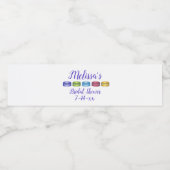 Pastel French Macaron Cookie Brautparty Wasserflaschenetikett (Einzelnes Label)