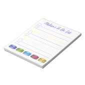 Pastel French Macaron Cookies Bäckerei Konditorei  Notizblock (Rotiert)