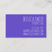 Pastel French Macaron Cookies Bäckerei Konditorei  Visitenkarte (Rückseite)