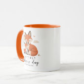 Pastel-Fuchs-Mama-Baby-Erster-Muttertag-Regenbogen Tasse (Vorderseite Links)