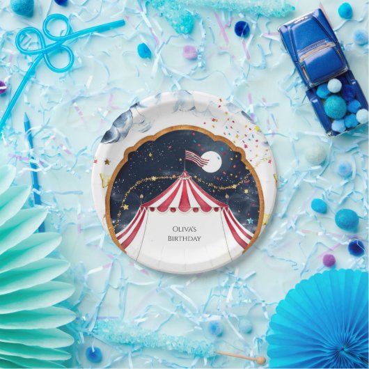 Pastel Fun Circus Geburtstag Pappteller (Party)