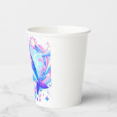 Pastel Fun Dolphin Babydusche Pappbecher (Links)