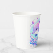 Pastel Fun Dolphin Babydusche Pappbecher (Rechts)