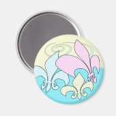 Pastel Fun Lilie Magnets Magnet (Vorderseite/Rückseite)