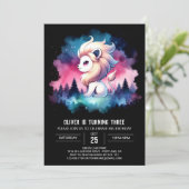 Pastel Fun Lion Birthday Einladung (Stehend Vorderseite)