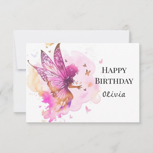 Pastel Fun Online Fairy Geburtstag Karte (Vorderseite)