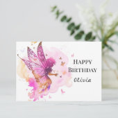 Pastel Fun Online Fairy Geburtstag Karte (Stehend Vorderseite)