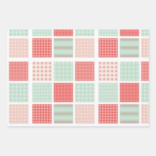 Pastel Fun Retro Jingle Custom Holiday Weihnachten Geschenkpapier Set (Vorderseite 3)