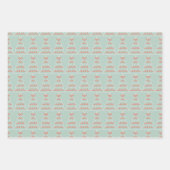 Pastel Fun Retro Jingle Custom Holiday Weihnachten Geschenkpapier Set (Vorderseite 2)