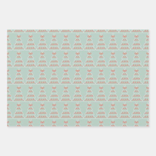 Pastel Fun Retro Jingle Custom Holiday Weihnachten Geschenkpapier Set (Vorderseite 2)