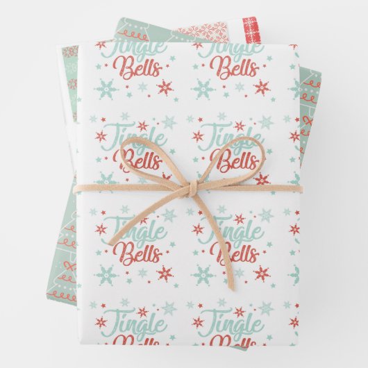 Pastel Fun Retro Jingle Custom Holiday Weihnachten Geschenkpapier Set (Beispiel)