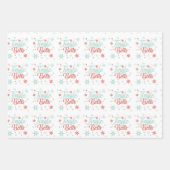 Pastel Fun Retro Jingle Custom Holiday Weihnachten Geschenkpapier Set (Vorderseite)