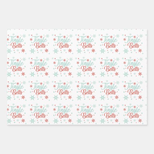 Pastel Fun Retro Jingle Custom Holiday Weihnachten Geschenkpapier Set (Vorderseite)