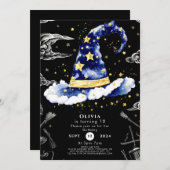 Pastel Fun Whimsical Wizard Geburtstag Einladung (Vorne/Hinten)