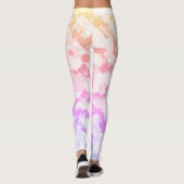 Pastel Funky Eclectic Boho Abstrakt Cloudy Sunset Leggings (Rückseite)