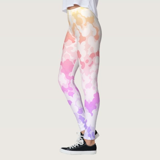 Pastel Funky Eclectic Boho Abstrakt Cloudy Sunset Leggings (Links)