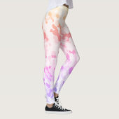 Pastel Funky Eclectic Boho Abstrakt Cloudy Sunset Leggings (Rechts)